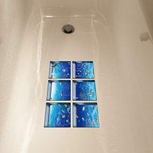 Garneck 6 Pezzi Adesivi per Vasca 3D Modello Ocean World Impermeabile Antiscivolo per Vasca Appliques Adesivi murali Decalcomanie per Vasca da Bagno WC 13x13cm