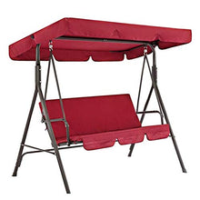 Dbtxwd alla Pioggia Protezione Anti-UV per parapolvere per Sedile a Dondolo 2 e 3 posti Dimensioni,Rosso,142x120x18cm