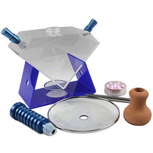 GSYH Alluminio Hookah Set, 42cm Acrilico Shisha Completi 2 Tubi Fumo del Tubo di Acqua per Il Partito Family Dining,Rosso