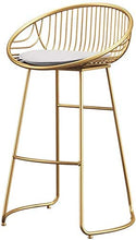 LTPY Colazione Bancone da Cucina Sgabello da Bar Set 1 Pezzo Sedile Bar Sgabello Alto in Ferro battuto Bar Sgabello Alto Grigio A + (Colore: Oro, Dimensioni: Altezza seduta70cm)