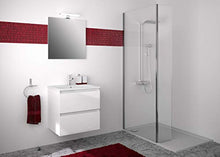 Allibert Mobili da Bagno Set Sottopensile 60 cm Lavabo Lavandino Specchio senza Maniglie