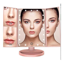 Specchio per Il Trucco Trucco Trucco Specchi A LED con Luce 22 LED Pieghevole LED 2x3x10x Ingrandimento Luce Retroilluminato Specchi for Professionale