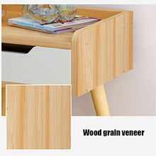 LICHUAN Tavolino moderno comodino comodino con cassetto portaoggetti e legno massello a 4 gambe per soggiorno, camera da letto, comodini e comodini, facile da montare.