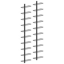 Portavini da Parete, Scaffale Vini Scaffale a Parete in Ferro verniciato a polvere per 20 Bottiglie Supporto Bottiglie Porta Bottiglie, 27 x 9 x 126,2 cm