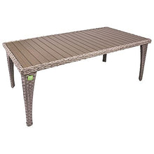 TAVOLO IMPERIAL 140X90X75 WIKER DOGHE IN LEGNO E STRUTTURA IN ACCIAIO