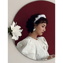 WWWRL Specchio da Bagno Rotondo Senza Cornice Semplice E Moderno Specchio da Parete per Trucco E Trucco, Adesivo da Parete Mini Rotondo Fai da Te Decor Foto Puntelli Piccolo Specchio