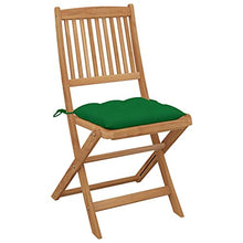 vidaXL Sedie da Giardino Pieghevoli 2pz con Cuscini Massello d'Acacia