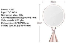 Specchio di Trucco Illuminato LED con 30 Rotazione Trucco Rotondo Base Antiscivolo