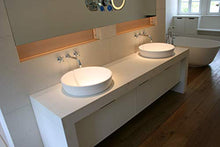 Lavabo per lavabo, in pietra, con superficie lucida, 140 x 60 cm, incluso