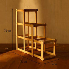 HLL Wine Rack, 6 Bottiglie Porta pieghevole in legno massello di visualizzazione scaffali, 32 X 12 X 32cm