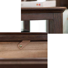 FEANG Comodino Comodino in Legno massello di Rovere Americano Semplice Armadio con Ante a Battente in Colore Noce Nero con cassettiera Tavolino Laterale