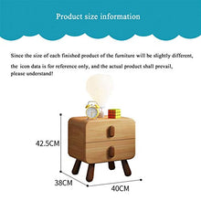 Comodino,Tavolino Laterale Comodino In Legno Massello Per Bambini, Scatola Di Immagazzinaggio Moderna, Comodino Da Camera Da Letto Mini Armadio con 2 Cassetti Di Stoccaggio, Nessuna Assemblaggio Richi