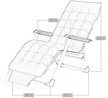 Patio Lounge Chair Chise Bed Regolabile reclinabile Oxford Panno Pieghevole Pieghevole Lettino da Campeggio con Cuscino Rimovibile per la Spiaggia della Piscina