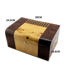 Humidor Mobiletto per Sigari Umidificatore per Sigari in Cedro Humidor per Sigari con Ghiera Termometro Lucchetto in Ottone Placcato Oro Manico Placcato Oro può Contenere 100 Sigari