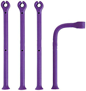 Stemware Saver, Supporto per Bicchiere da Vino in Silicone, Set Di 4 Accessori per Lavastoviglie Flessibili per Bicchieri da Vino o Champagne (Viola), HJJ