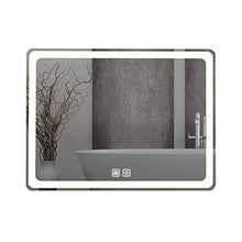 AYYEBO Specchio Parete per Bagno con Luce LED Regolabile, Anti Nebbia Interruttore Tattile Dimmerabile, Specchi per Il Trucco Retroilluminati Rettangolari (Size : 75x100cm)