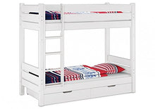 Erst-Holz Letto a Castello Bianco separabile per Adulti 100x200 e Due Cassettoni 60.16-10WT100S2