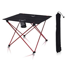 Tavolo da picnic all'aperto Tavolo pieghevole ultraleggero con portabicchieri, Campo portatile in alluminio Picnic Pieghevole Scrivania con sacchetto di trasporto, ottimo per viaggi all'aperto BBQ Esc