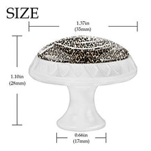 Maniglie per cassetti Manopole per cassetti Manopole rotonde Confezione da 4 per armadietto, cassetti, cassettiere, cassettiere ecc. leopardato