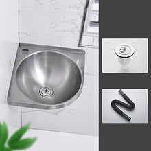 JPOYT-O Lavabo Hanging Bacino, in Acciaio Inox Rotonda Kitchen Sink Bowl