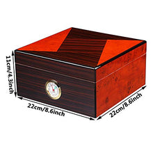 N \ A Exquisit Humidor, Humidor Portatile in Legno di Cedro, Set humidor per sigari da Viaggio in Legno, Scatola Porta sigari con umidificatore e umidificatore igrometro