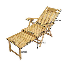 XLYYHZ Poltrone da Patio Sdraio in bambù Sedia per Pausa Pranzo Sedia da Esterno in Legno massello Sedia da Spiaggia Sedia pigra Sedia con Schienale Sedia da Salotto
