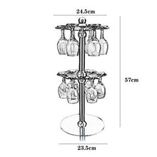 WZHZJ Portabicchieri Doppio Girevole Portabicchieri Girevole in Acciaio Inox Portabicchieri for Vino (Size : L)