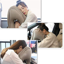 Mhwlai Cuscino da Viaggio Gonfiabile, Tup + Poliestere Cuscino Studente Ufficio Cuscino Cuscino Pisolino Sonno A Lunga Percorrenza in Treno Aereo Cuscino,A