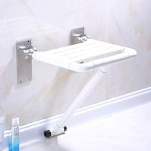 Sgabello da doccia Bagno sgabello bagno sgabello pieghevole in materia di sicurezza Bagno bagno banco sedia a parete in nylon doccia sedia a muro Sgabello con gambe in acciaio inox e Base sgabello bag