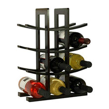 12 Bottle Bamboo Wine Rack Free Standing Wine Holder Wooden Wine Storage Modern Design Carrier 30 x 16 x 42 cm