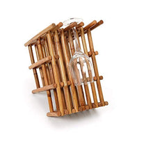 LHQ-HQ Legno for Il Vino Rack - cremagliera del Vino/Cantina/Storage-Free Standing, No Assembly Required, in Grado Bottiglia Top Wine Bagagli Slot for 5 Bottiglie di Vetro 3Wine Rack Hanging Cup H