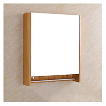 haozai Specchio da Bagno Specchio Arredobagno con Cornice (60 X 70 X13 Cm) pensile Bagno Sospeso,Specchio Contenitore Bagno,con Portasciugamani,Marrone 20