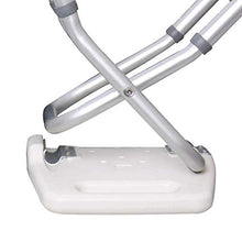 DZX Sgabello per Doccia, Sgabello per Vasca da Bagno Regolabile in Altezza e Sedia per Doccia con Maniglie Sgabello per Handicap Pieghevole in Alluminio Antiscivolo per Anziani, Anziani, portatori di