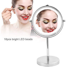 Dekaim Specchio per Il Trucco, Makeup Specchio cosmetico cosmetico a Doppia Faccia con ingrandimento Illuminato a LED