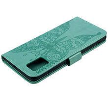 ikasus Cover Galaxy A51 Custodia,Goffratura fiore farfalla Flip Custodia Funzione Stand PU Premium Protezione Super Sottile TPU Interno Case Porta Carte credito Custodia Cover