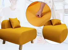 HongTeng Divani Classico Divano Pigro Divano Singolo Tessuto Sedia Installazione Gratuita Sedia Camera da Letto Soggiorno pisolino Cuscino Tatami Regalo Cuscino 45 × 54 cm (Color : Yellow)