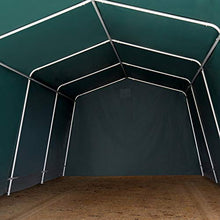 TOOLPORT Tendone Garage Premium 3,3 x 4,8 m Verde Scuro con Telo da ca. 500g/m² PVC, Costruzione Stabile in Acciaio, Garage per Moto