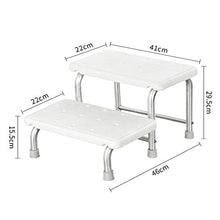 CBRCYGG Sgabello a 2 gradini, Sgabello da Bagno Sgabello a 2 Livelli in Acciaio Inossidabile, sgabelli da Doccia Portatili Antiscivolo Multiuso per Bagno e casa