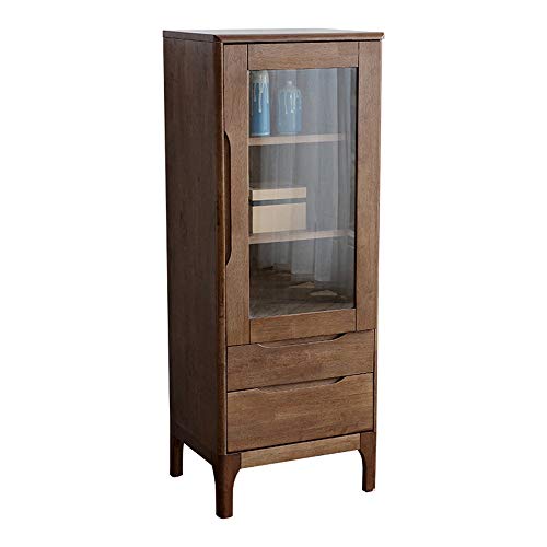 MOMIN Credenza con Cassetti Torre di stoccaggio del comò con 2 cassetti e 1 Armadio, Armadio di stoccaggio per Soggiorno Camera da Letto (Color : Coffee, Size : 40x50x131cm)
