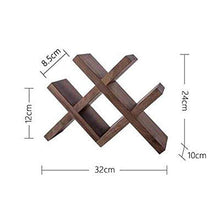 BLMDX Vino rack in legno massello vino rack moda vino cremagliera cremagliera griglia cremagliera vino croce rack casa ristorante vino display stand colore noce