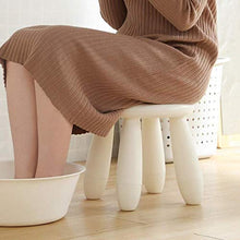 GXT Semplice Bianco di Plastica Sgabello Panchina Bagno Sgabello da Bagno Sgabello Basso Sedia Principale Piccolo Stabile (Color : White)