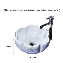 Lavandino del Bagno Bacino, Ceramica Moderna Guardaroba lavandino da appoggio Lavabo Art (Senza Rubinetto) -41x16cm