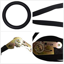 Alavo Set di tendicinghe Anello di Fitness, Anello Maniglia per Interni Strumenti per Fitness all'aperto, Ginnastica Trainer Pull-up,Nero