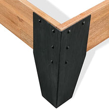 vidaXL Struttura Letto in Legno Massello di Acacia e Acciaio 140x200 cm