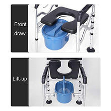 YHNMK Sedia da Toilette Comoda,Altezza Regolabile Sedia da Bagno per Adulti, Pieghevole Commode, Sedia da Doccia Portatile Sgabello da Bagno