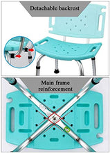Sgabello da doccia Bagno sgabello bagno blu bagno sedia regolabile in altezza Bagno Sgabello con Big antiscivolo Pad lega di alluminio Sgabello donna incinta doccia Sgabello con PE Drain Consiglio Hol