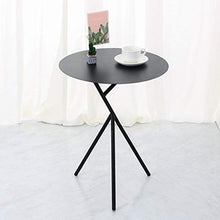 TONG HXF- Tavolino da caffè in Metallo Diametro 45 * H58cm mobili arredati Soggiorno Balcone casa e Ufficio Tavolo Durevole (Color : Black, Size : Diameter 45*H58cm)