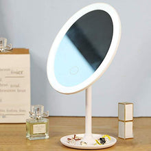 Specchio cosmetico a LED, luce di riempimento a led Specchio per il trucco Interruttore touch screen portatile Specchio da trucco intelligente per studentesse Dormitorio Camera da letto Desktop, adat