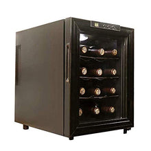 Armadietto per Vino elettronico a semiconduttore, Piccolo Frigorifero per Vino Rosso e Bianco raffreddato e Silenzioso con Porta in Vetro e Display Digitale della Temperatura, casa/Bar