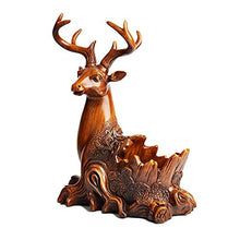 qazwsx Testa di Cervo Portabottiglie per Vino Ornamenti Portabottiglie per Vino in Resina Statuetta Animale Accessori per Vino Rosso Accessori per Bar a casa Regalo, Imitazione Legno